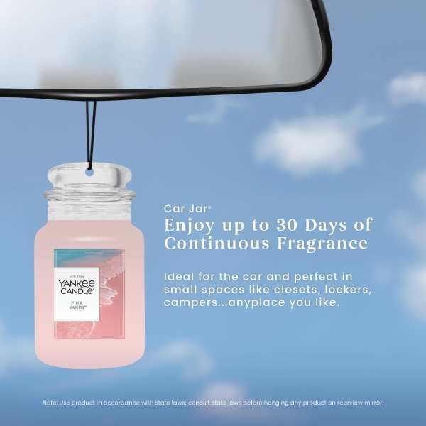 Yankee Candle Paper Car Jar, Pink Sands (Pack of 10)