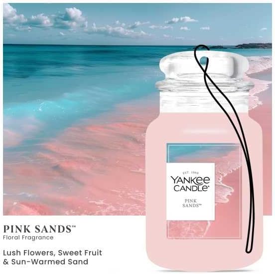 Yankee Candle Paper Car Jar, Pink Sands (Pack of 10)
