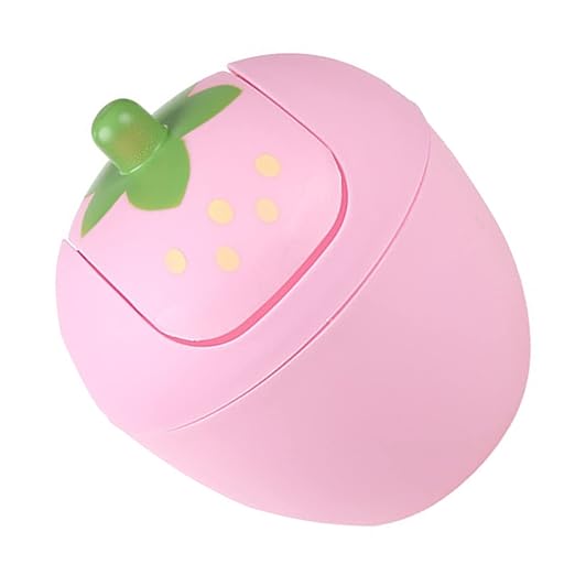 NUOBESTY Mini Desktop Trash can with Swing Lid 6.49X5.70X5.70In Compact Plastic Waste Bin for Office Car Kitchen Countertop
