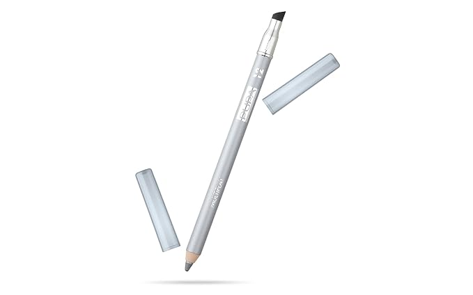 Pupa Milano Multiplay Eye Pencil - Creamy, Blendable Eyeliner With Smudge Tip - Create Long Wearing, Glamorous Intensity - Smooth And Lasting Color Liner For Waterline Or Lid - 12 Grey Blue - 0.04 Oz