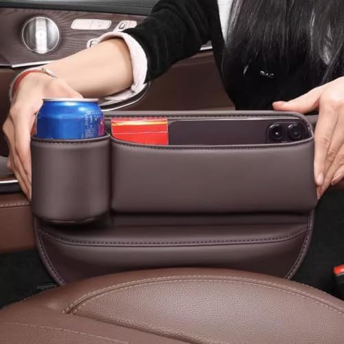 Car Seat Gap Filler Organizer for Jeep Grand Cherokee L(WL) 2021-2025, Multifunctional Leather Seat Gap Storage Box for Phone,Keys,Sunglasses