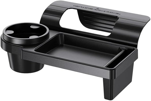 GDQ Car Window Organizer- Multi-Function Clip-On Cup Holder & Phone Mount | No Drill Universal Fit for SUV/Truck/Sedan | Insert Installation (1 Pack)