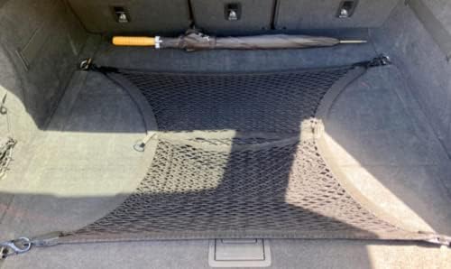 Qty.2 Trunk Organizer Cargo Nets for AUDI Q8 SQ8 2019-2025 – Envelope + Floor Style Cargo Nets for SUV–Premium Mesh Car Trunk Organizer Vehicle Carrier Storage– Compatible with AUDI Q8