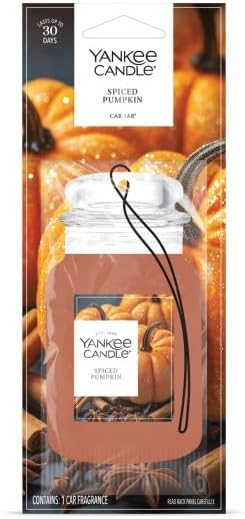 Yankee Candle Paper Car Jar, Spiced Pumpkin (Pack of 10)