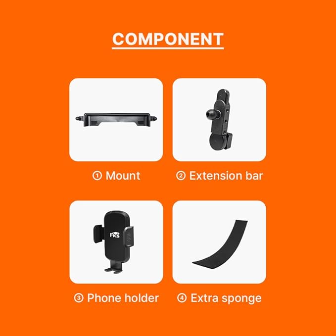 FICS Car Phone Holder for Toyota RAV4 2023 2024 2025 – Compatible Only with 10.5" JBL Screen – Custom-Fit Mount for Seamless Integration, Interior Accessories for Navigation Use