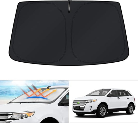 KUST Windshield Sun Shade for Ford Edge 2007-2012 2013 2014 Accessories Sunshade Window Sun Visor Protector Foldable Block UV Rays