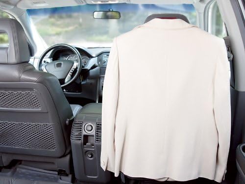 Maxsa 20022 Car Butler Coat Hanger for Cars, Perfect for Suit, Jacket, Overcoat, Shirt, Purse, Accessories, Premium Solid Wood and Metal Design, Durable and Elegant Seat Organizer, Brown (Pack of 10)