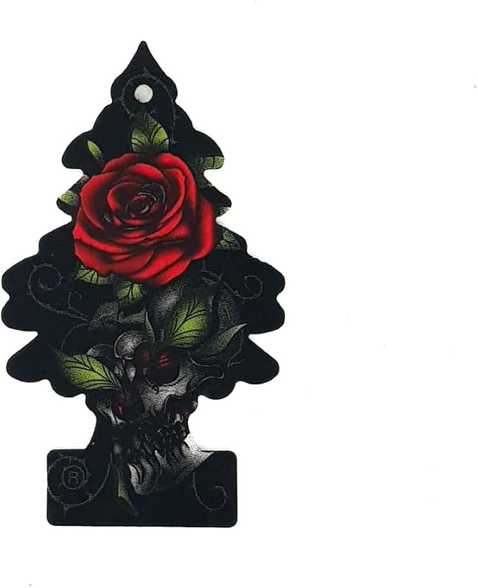 Little Trees Car Air Freshener | Hanging Paper Tree for Home or Car | Rose Thorn | 6 Pack