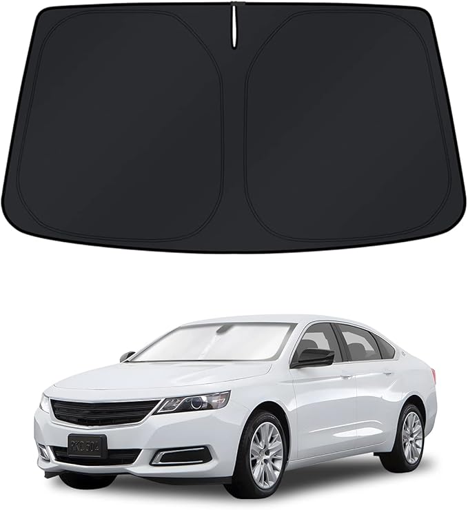 KUST Windshield Sun Shade for Chevy Impala 2014-2018 2019 2020 Window Accessories Shade Sun Visor Cover Foldable Block UV Rays