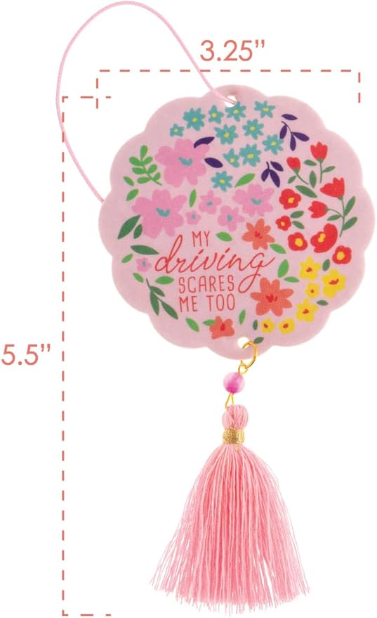 Karma, Essential Oil Air Freshener for Cars Set of 2, Home & Office - Colorful Decorative Hanging Air Freshener with Tassel, My Driving Lavender Scented