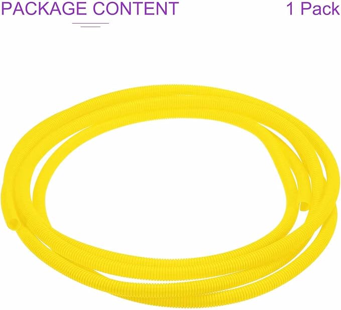 DMiotech 20ft Wire Loom Split Tubing 1/2 Inch(12.7mm) ID, Cord Protectors from Pet Flexible Conduit Cable Management for Office Home Garden, Yellow