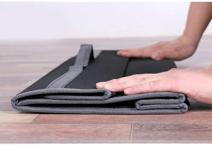HOMSFOU Foldable Felt Car Trunk Organizer Bag Portable Vehicle Storage Pouch for Tools and Groceries 19.68X6.10X9.84 Inches Space Saving Driving Storage
