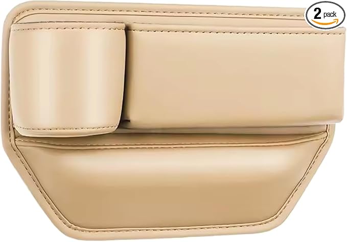 Car Seat Gap Filler Organizer for Mazda3 Sedan 2014–2017, Multifunctional Leather Seat Gap Storage Box for Phone,Keys,Sunglasses(A/Beige,A/Maindriver)