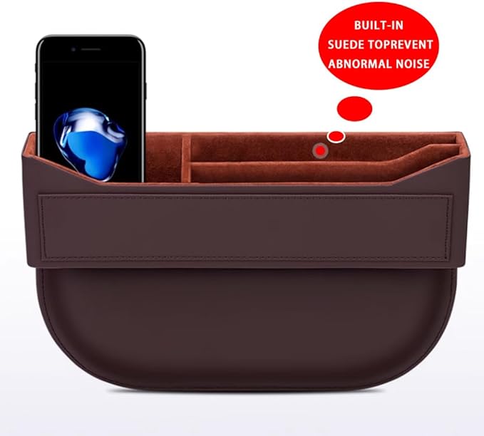 Car Seat Gap Filler Organizer for Mercedes-Benz CLK-Class/GLK-Class/M-Class/SLK-Class/X-Class,Car Front Seat Organizer Car Console Side Pocket with USB Charging Hole,A Red