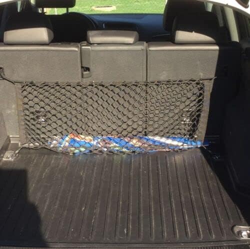 Qty.2 Trunk Organizer Cargo Net for AUDI Q8 SQ8 2019-2025 – Envelope + Floor Style Cargo Nets for SUV – Premium Mesh Car Trunk Organizer Vehicle Carrier Storage –Compatible with Q8 SQ8