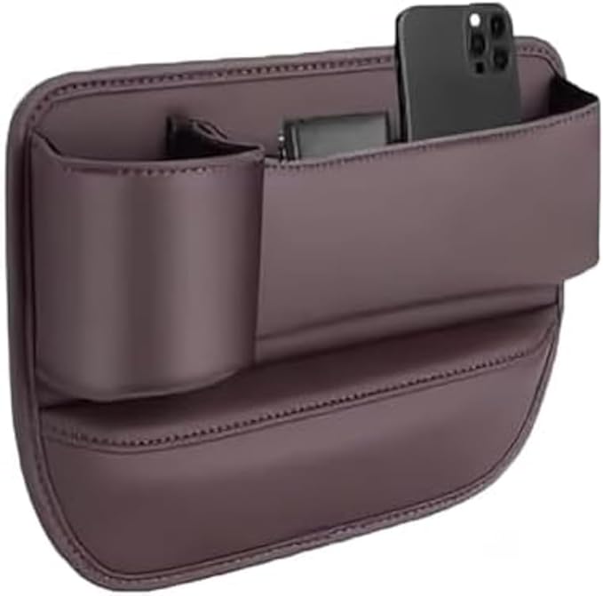 Car Seat Gap Filler Organizer for Jeep Grand Cherokee L(WL) 2021-2025, Multifunctional Leather Seat Gap Storage Box for Phone,Keys,Sunglasses