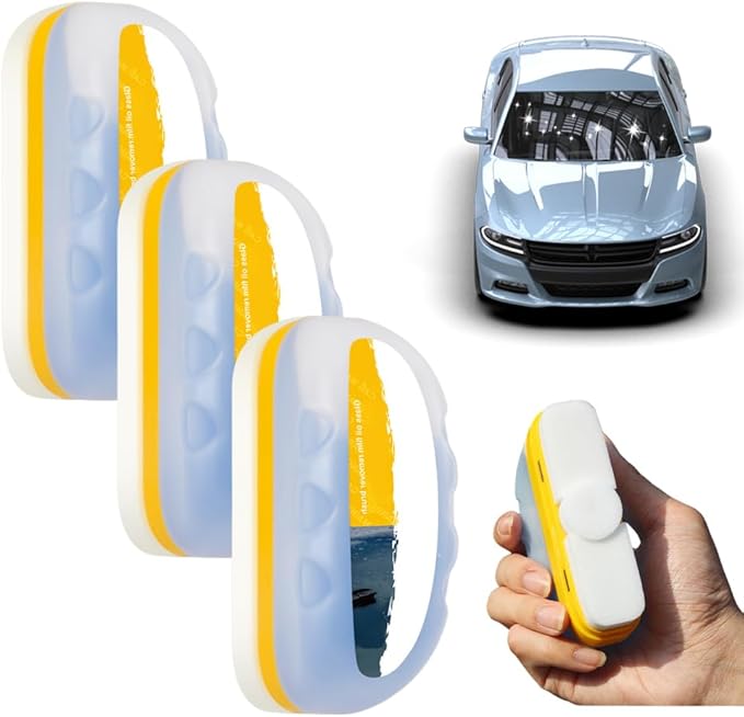 2025 Upgraded Automotive Oil Film Cleaning Brush, Windshield Cleaner, Glass Cleaner, Car Glass Oil Film Cleaner for Car Windows, Anti-Rain Fog Glass Cleaning Board (3)