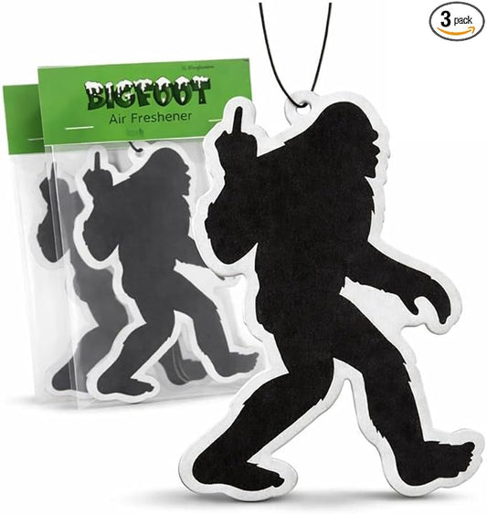 Funny Car Air Freshener (3 Pack) – Bigfoot Sasquatch Air Freshener for Car, Novelty Gag Gift, Hanging Auto Air Freshener, Funny Car Accessories for Men Women