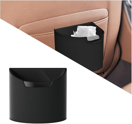 Car Trash Can, Multipurpose Leakproof Hanging Vehicle Garbage Can with Removable Liner, Waterproof Automotive Interior Dustbin Garbage Container, Universal for SUV Van Truck (Black)