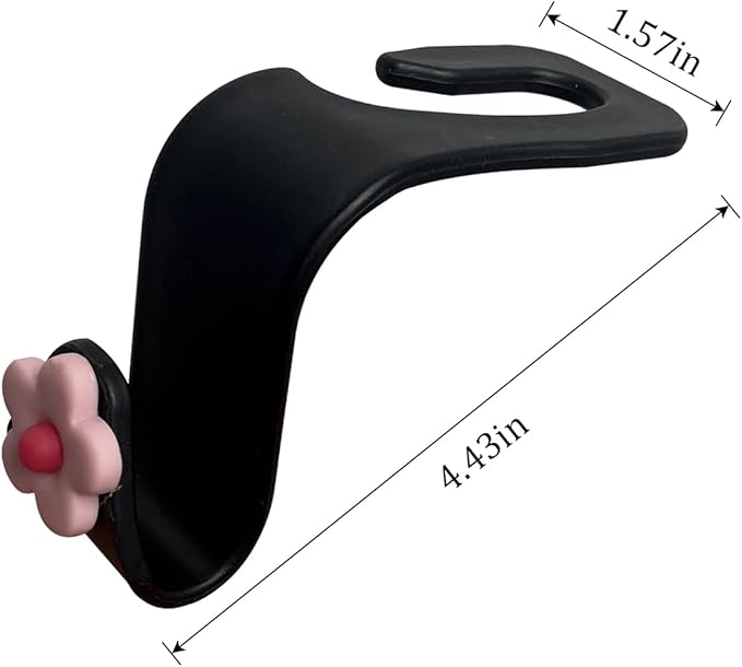 BESULEN Car Seat Headrest Hook, 4PCS Vehicle Seatback Organizer Hanger, Auto Seat Back Storage Hook for Grocery Bag Purse Handbag Umbrella, Universal Interior Accessories for Most Cars (Pink)