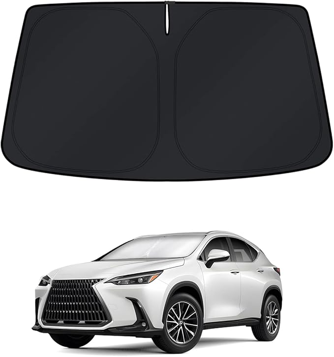 KUST Windshield Sun Shade for 2022-2023 2024 2025 2026 Lexus NX NX250 NX350 NX350h NX450h+ Sunshade Window Accessories Sun Visor Protector Foldable Block UV Rays