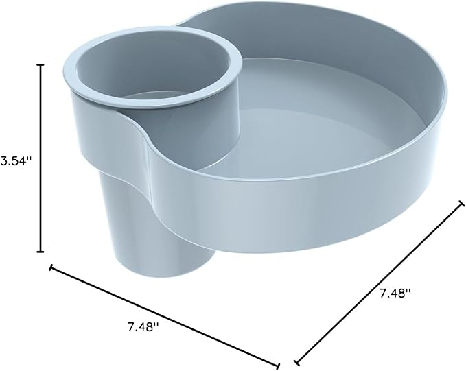 Car Seat Snack Tray (Grey, 1 PACK)