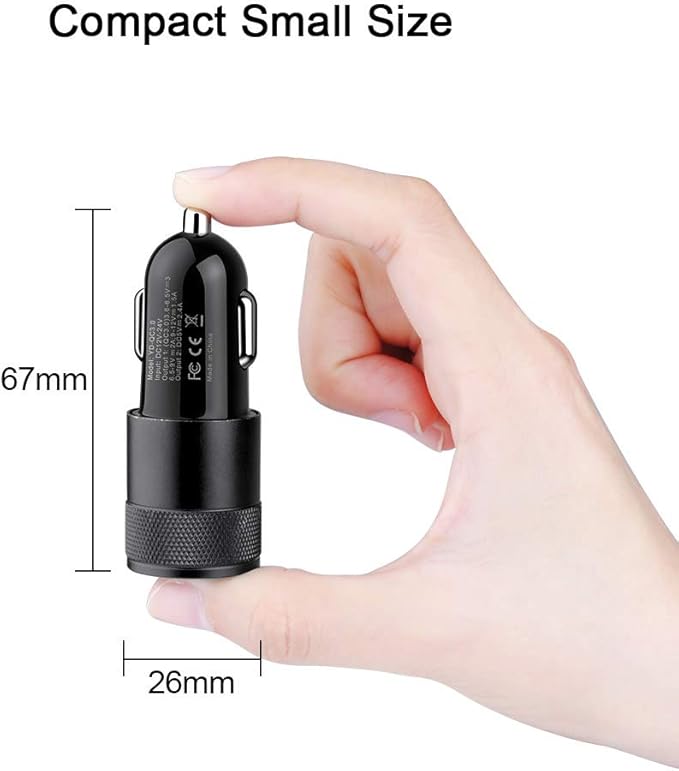 Fast Car Charger, [5Pack] Quick Charging 5.4A/30W Phone USB Car Charger Adapter Rapid Plug 2 Port Cigarette Lighter Charger Flush Compatible Samsung, Tablet, iPhone, iPad, LG