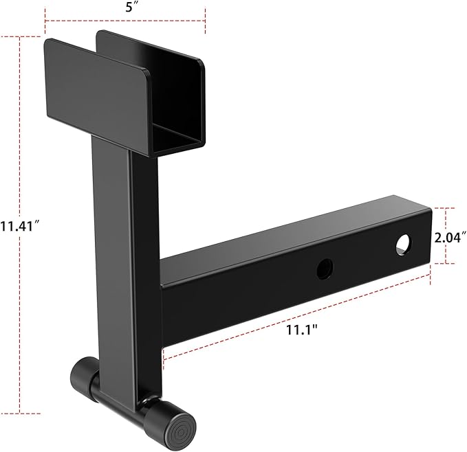 2" Trash Can Hauler Grabber Hitch Reciever, Garbage Hauling Towing Hitch Attachment,Trash Tow Truck Grab Hook Receiver Fit for Lawn Mower Garden Tractors