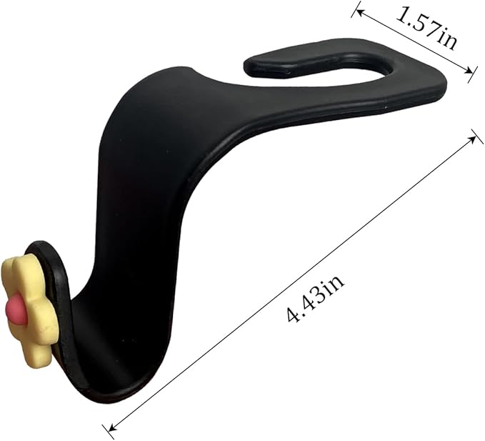 BESULEN Car Seat Headrest Hook, 4PCS Vehicle Seatback Organizer Hanger, Auto Seat Back Storage Hook for Grocery Bag Purse Handbag Umbrella, Universal Interior Accessories for Most Cars (Light Yellow)