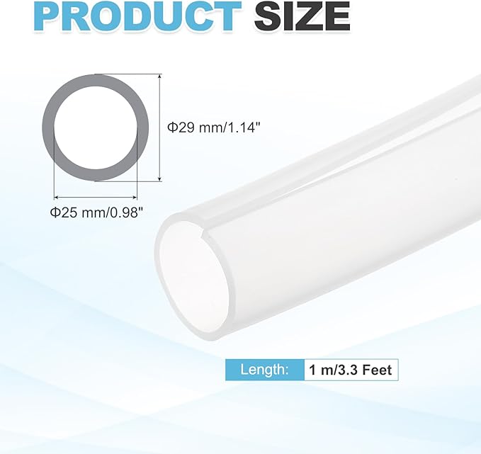 MECCANIXITY 1 m Split Silicone Cable Sleeve Tubing, ID 25mm Clear Split Silicone Tube Cord Organizer Wire Shielding Sheathing Wrap for USB Charge Power Cord Audio Video Cable
