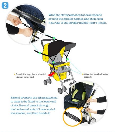 Manito Sun Shade for Strollers and Car Seats (Purple) UPF 50+