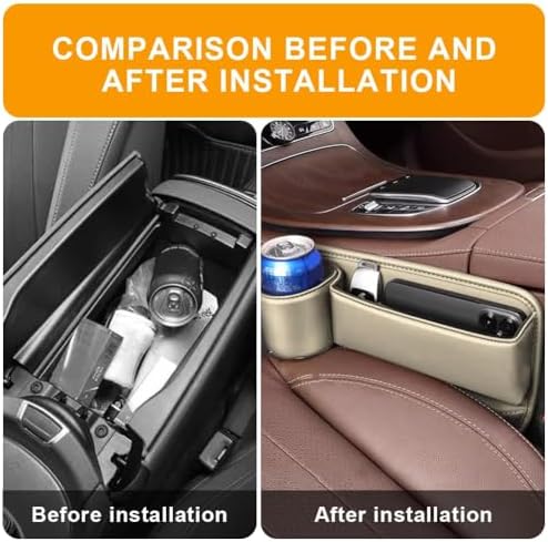 Car Seat Gap Filler Organizer for Kia EV9 2023-2025, Multifunctional Leather Seat Gap Storage Box for Phone,Keys,Sunglasses