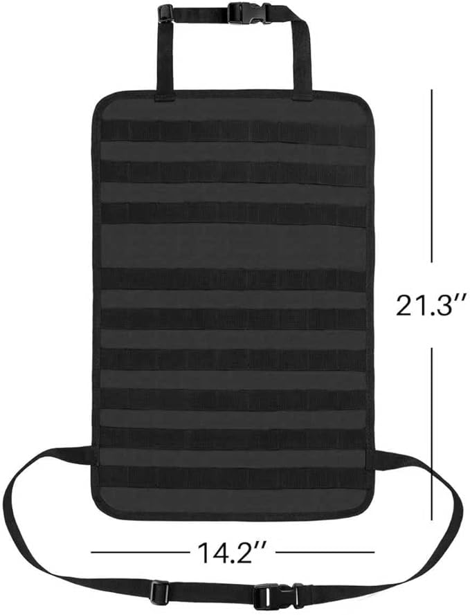 Car Organizer Back Seat, Tactical Seat Back Organizer with 5 Detachable MOLLE Pouches, Universal MOLLE Car Accessories for Vehicle Car Truck SUV