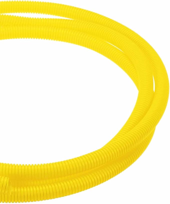 DMiotech 10ft Wire Loom Split Tubing 1/2 Inch(12.7mm) ID, Cord Protectors from Pet Flexible Conduit Cable Management for Office Home Garden, Yellow
