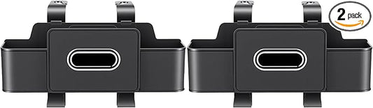 2 Pack Back Seat Car Organizer, Multifunctional Car Organizer Seat Back, with Tissue Box Holder, 2 Cup Holders & 2 Cup Hooks for Phone, Drinks, Toy, Snacks for Keeping Cars Tidy, Fits Most Vehicles