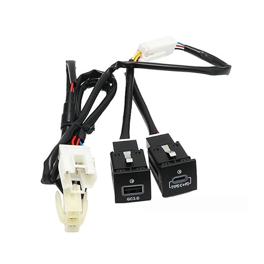 USB QC3.0 Charger+PD for VW Jetta MK6 2010-2014 and Golf GTI R-Line 2006-2013 MK5