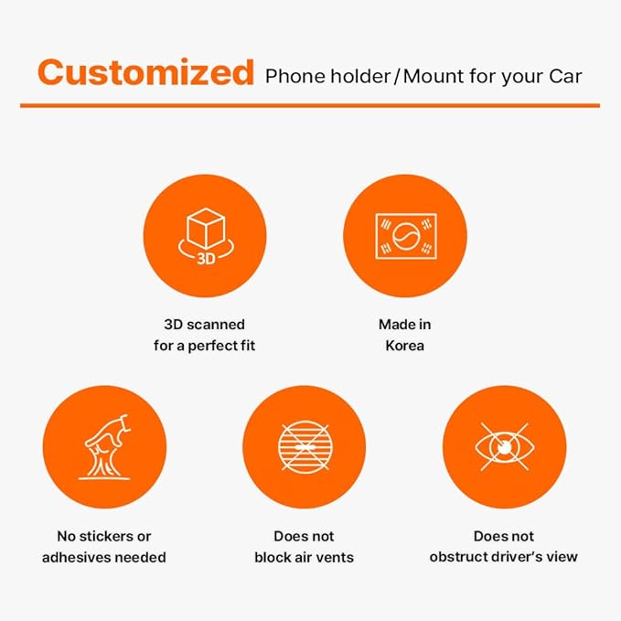 FICS Phone Holder Compatible with Toyota RAV4 (RAV4 19~24) of 8" Monitor