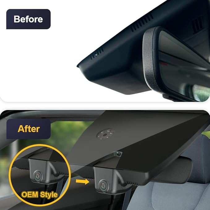 Fitcamx Front 4K+Rear 1080P Dash Cam Adapts for Hyundai Santa Cruz & Tucson 2022-2026 (Part NO#N9000), Integrated OEM Look, Dual HD Video, WiFi & APP, Loop Recording, G-Sensor, Easy to Use, 128GB Card