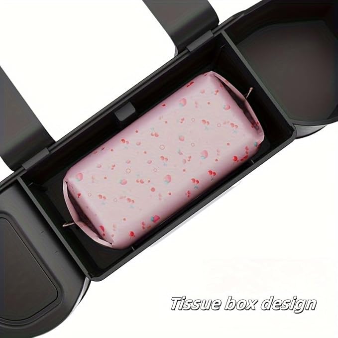 Car multifunctional storage box Auto Back Seat Organizer with Drink Cup Holder - Tissue Box and Storage Box Hook - Multi-Functional Storage - Great for Kids and Travel