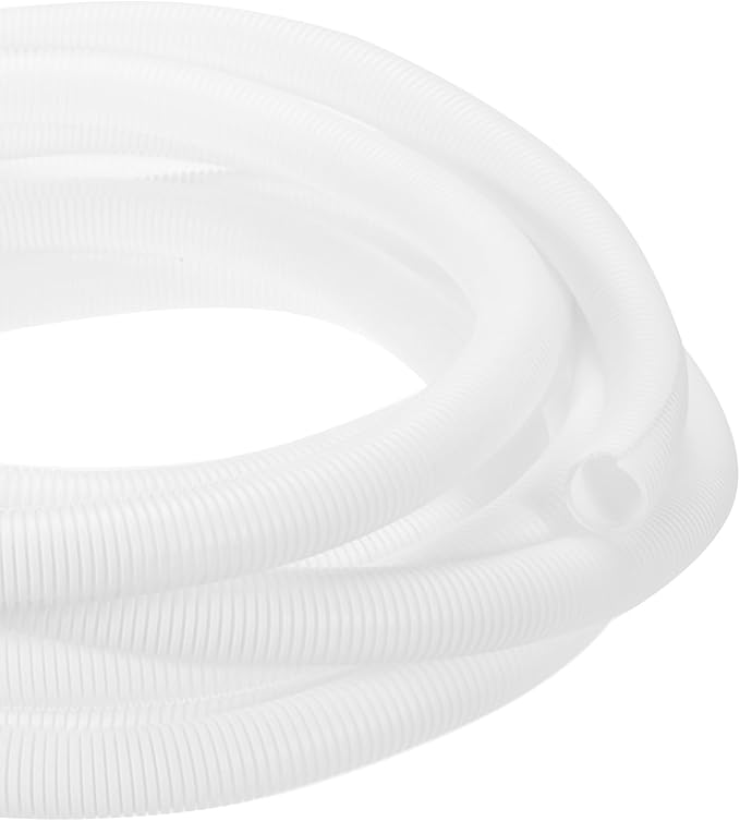 DMiotech 25ft Wire Loom Split Tubing 1 Inch(25.5 Mm) ID, Cord Protectors from Pet Flexible Conduit Cable Management for Office, Home, Garden, White