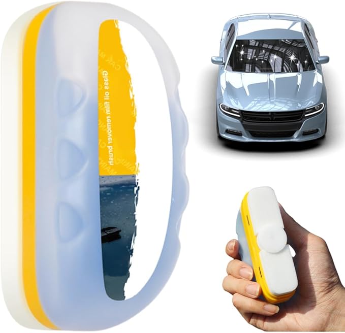 2025 Upgraded Automotive Oil Film Cleaning Brush, Windshield Cleaner, Glass Cleaner, Car Glass Oil Film Cleaner for Car Windows, Anti-Rain Fog Glass Cleaning Board (1)