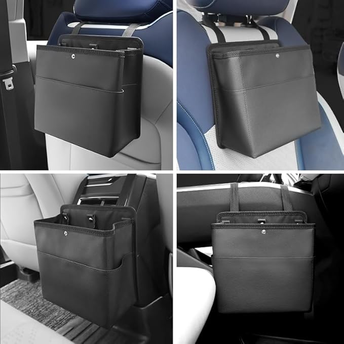 Car Trash Can,Multi Functional Car Storage Box,Automobile Seat Back Storage Bag