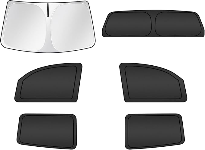 T TGBROS Windshield Sun Shade for Toyota Tundra 2007-2019 2020 2021 Car Window Shades Thicken UV Block and Blackout Privacy Foldable Sunshades 6PCS Accessories Keep Cool Sun Visor Covers
