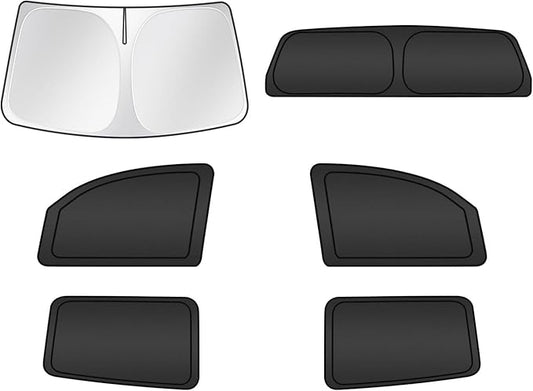 T TGBROS Windshield Sun Shade for Toyota Tundra 2007-2019 2020 2021 Car Window Shades Thicken UV Block and Blackout Privacy Foldable Sunshades 6PCS Accessories Keep Cool Sun Visor Covers