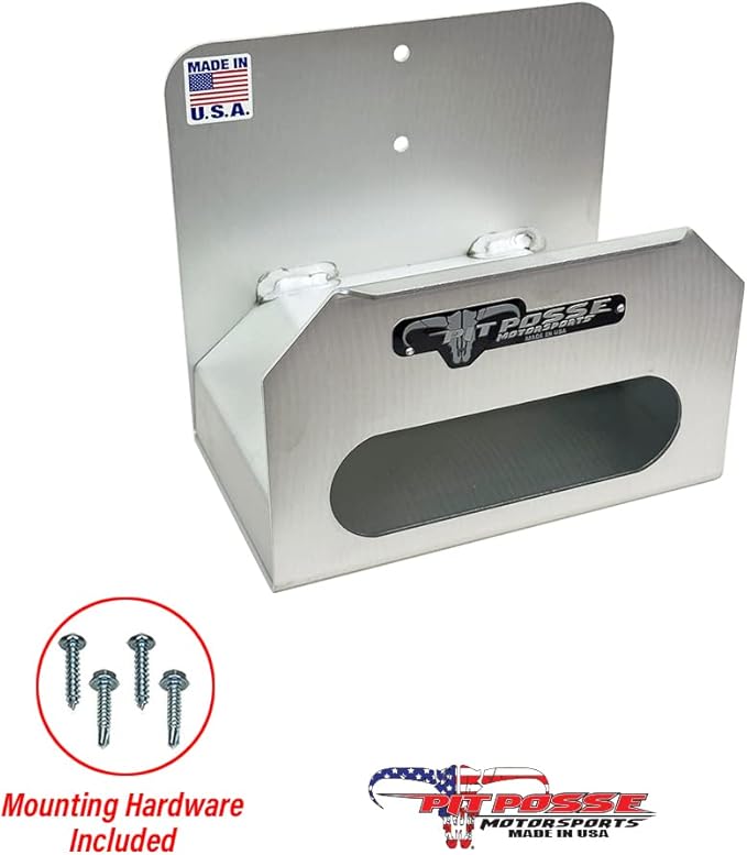 Pit Posse PP3188 Air Hose Hanger Storage Organizer - Made in USA - Enclosed Trailer Shop Garage Automotive Accessories - Aluminum Cord Cable Hose Holder - Rust Resistant (Silver)