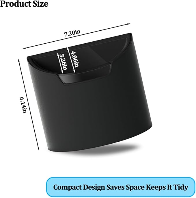 Car Trash Can, Multipurpose Leakproof Hanging Vehicle Garbage Can with Removable Liner, Waterproof Automotive Interior Dustbin Garbage Container, Universal for SUV Van Truck (Black)