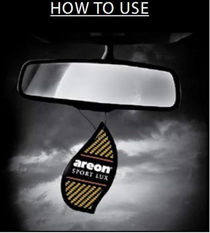 AREON Sport Lux Silver - Hanging Cardboard Air Freshener for Car, Home & Office - Premium Cologne Perfume with Natural Fragrances - Long Lasting, Fresh, Luxurious Scent - Stylish Design - Pack of 24