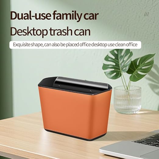 Car Trash Can Storage Pockets - 100% Leak-Proof Organizer,Car Seat Back and Door Hanging Storage,Two Levels Above and Below (beige1)