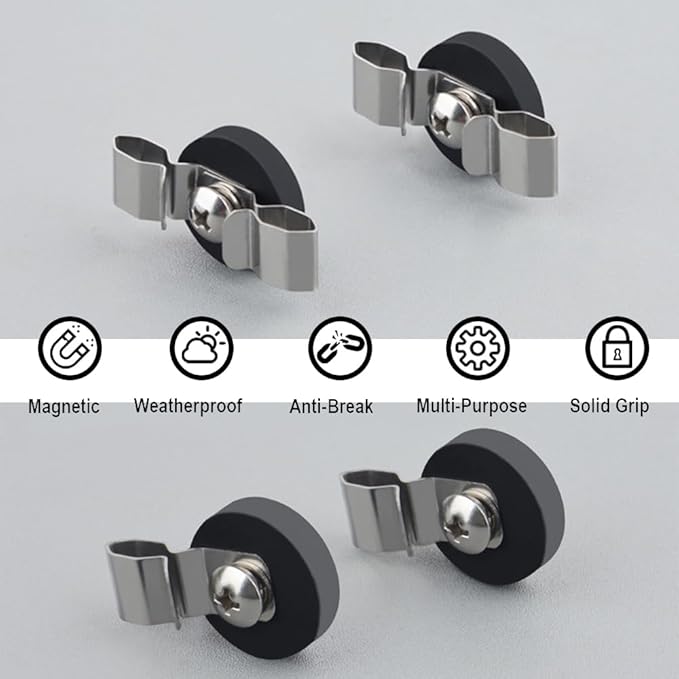 Heavy Duty Magnetic Cable Holder Clips, Anti-Scratch Magnetic Cord Organizer, Anti-Slip Strong Magnet Cable Clips, Wire Holder for Joyroom, Car, Garage, Office, Patio, Computer 6 PCS