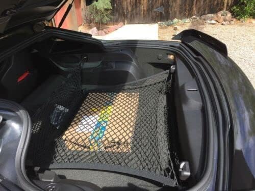 EACCESSORIES EA(Qty.3)Trunk Organizer Cargo Net for CHEVROLET C7 CORVETTE 2014-2019 – Floor + Envelope Style Cargo Nets for Coupe - Premium Mesh Car Trunk Organizer - Compatible with CHEVY C7 CORVETTE
